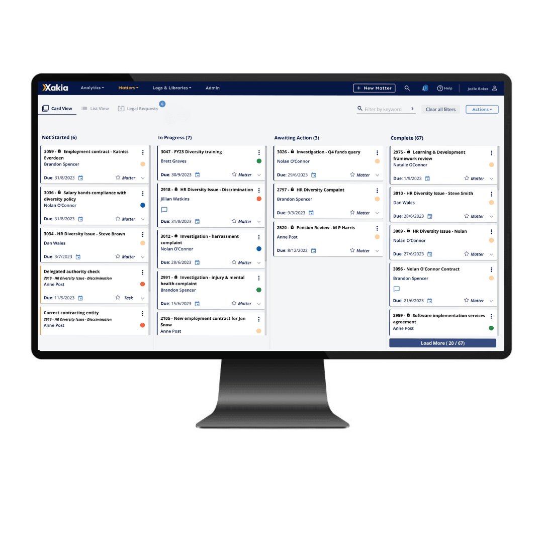 Xakia - Matter Management (Card View) 